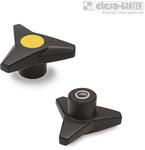 Three-arm knob VB.839/63 SST-M8-C4